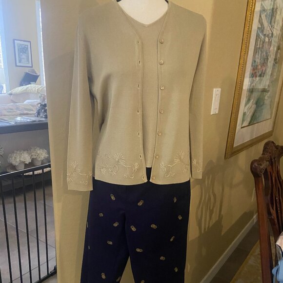 EP Pro Women's Capri Pants Sz 6 + Tank & Cardigan Set- Sz S/P - Picture 2 of 16